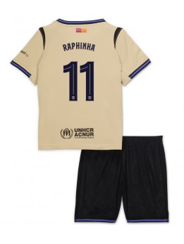 Barcelona Raphinha Belloli #11 Replika Borta Kläder Barn 2025-26 Kortärmad (+ byxor)